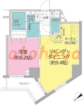 防音室のある楽器可 賃貸物件 1 LDK 12.3万円の図面１