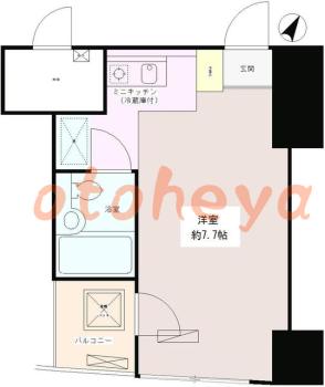 防音室のある楽器可 賃貸物件 1 R 7.3万円の図面１