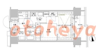 楽器可の賃貸物件 1 LDK 20.5万円の図面１