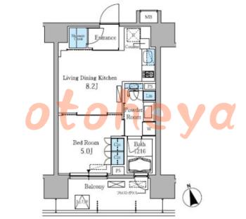 楽器可の賃貸物件 1 LDK 17.8万円の図面１