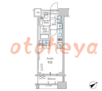 防音室のある楽器可 賃貸物件 1 R 11万円の図面１