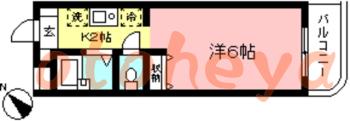 kanagawa物件 1 K 5.6万円の図面１
