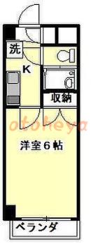 防音室のある楽器可 賃貸物件 1 K 7万円の図面１