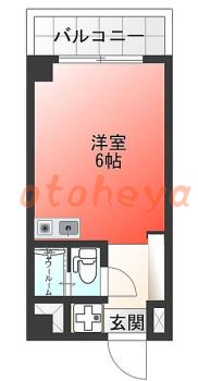 楽器可の賃貸物件 1 R 7.2万円の図面１