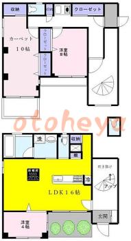 kanagawa物件 2SLDK 23.5万円の図面１