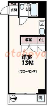 防音室のある楽器可 賃貸物件 1 R 8万円の図面１