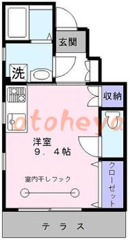 グランド楽器可の賃貸物件 1 K 7.1万円の図面１