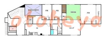 楽器可の賃貸物件 4 LDK 14.7万円の図面１