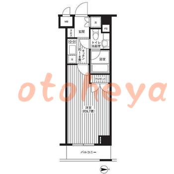 楽器可の賃貸物件 1 K 11.4万円の図面１