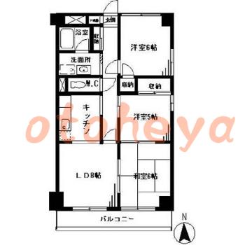 防音室のある楽器可 賃貸物件 3 LDK 11.5万円の図面１