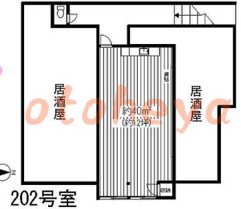 防音室のある楽器可 賃貸物件  6.6万円の図面１