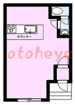 楽器可の賃貸物件   8万円の図面１