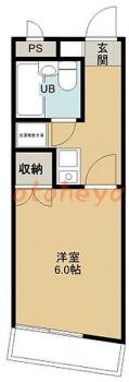 saitama物件 1 K 4.4万円の図面１