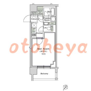 tokyo23物件 1K 13万円の図面１