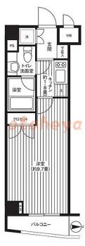 楽器可の賃貸物件 1 K 11.2万円の図面１
