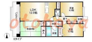 防音室のある楽器可 賃貸物件 3 LDK 19.2万円の図面１