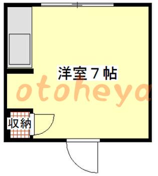 tokyo23物件 1R 4.3万円の図面１