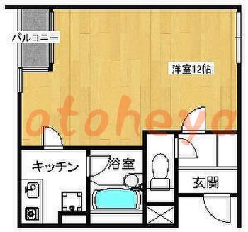 tokyo23物件 1 K 9.3万円の図面１