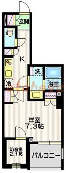 グランドピアノ可の賃貸物件 1 SK 13.5万円の図面１