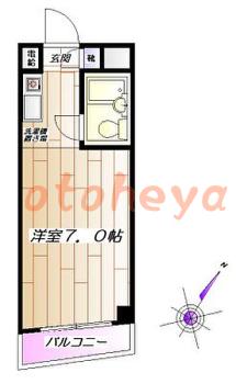 防音室のある楽器可 賃貸物件 1 R 7.9万円の図面１