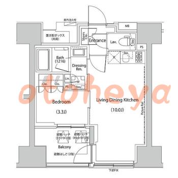 防音室のある楽器可 賃貸物件 1 LDK 20万円の図面１