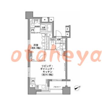 防音室のある楽器可 賃貸物件 1 LDK 20.5万円の図面１