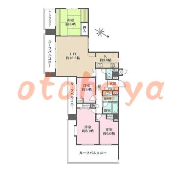 楽器可の賃貸物件 4 LDK 29万円の図面１