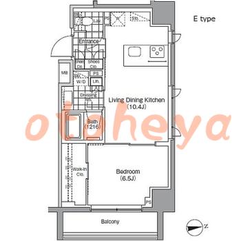 楽器可の賃貸物件 1 LDK 20万円の図面１