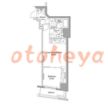 楽器可の賃貸物件 1 LDK 17.1万円の図面１
