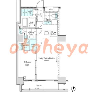 防音室のある楽器可 賃貸物件 1 LDK 23万円の図面１
