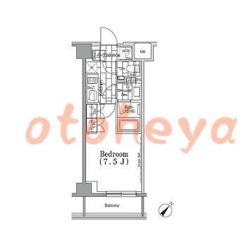 楽器可の賃貸物件 1 K 11.8万円の図面１