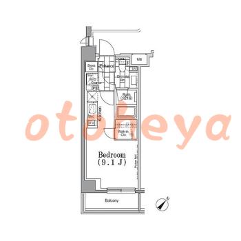 楽器可の賃貸物件 1 R 11.8万円の図面１