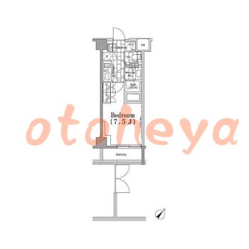 楽器可の賃貸物件 1 K 11.2万円の図面１