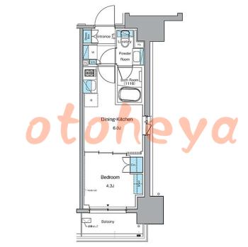 防音室のある楽器可 賃貸物件 1 DK 13万円の図面１