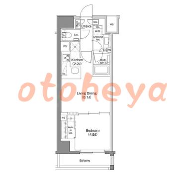 物件 1 LDK 18.1万円の図面１