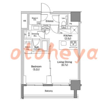 物件 1 LDK 18.4万円の図面１