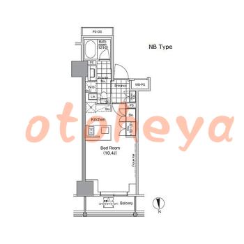 防音室のある楽器可 賃貸物件 1 R 13万円の図面１