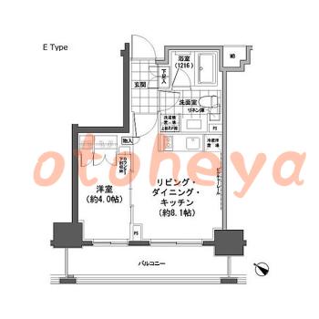 楽器可の賃貸物件 1 LDK 14.9万円の図面１
