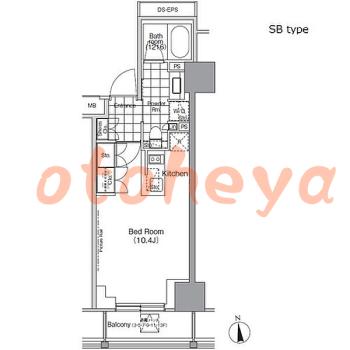 防音室のある楽器可 賃貸物件 1 R 13.5万円の図面１