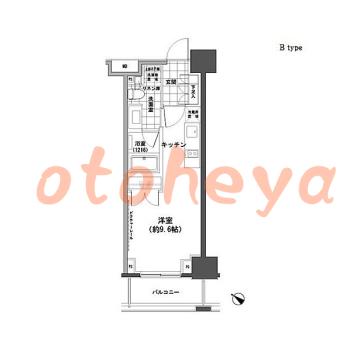 楽器可の賃貸物件 1 R 13.7万円の図面１