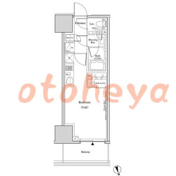 グランドピアノ可の賃貸物件 1 R 11.1万円の図面１