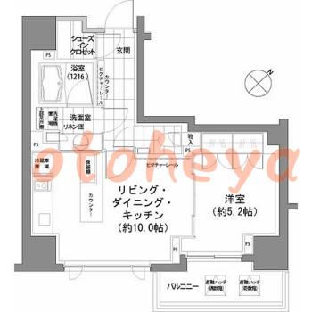 楽器可の賃貸物件 1 LDK 24万円の図面１
