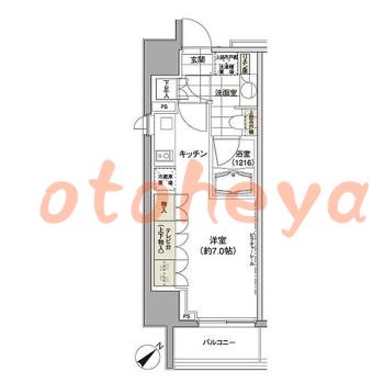 防音室のある楽器可 賃貸物件 1 R 14.7万円の図面１