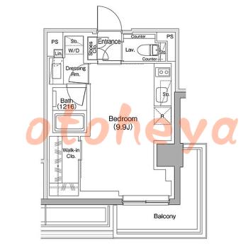 防音室のある楽器可 賃貸物件 1 R 14万円の図面１