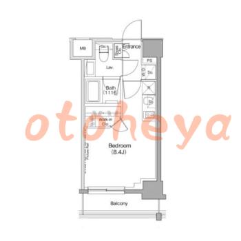 楽器可の賃貸物件 1 R 12.9万円の図面１