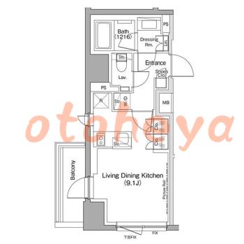 防音室のある楽器可 賃貸物件 1 R 15.5万円の図面１