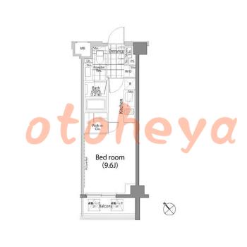 楽器可の賃貸物件 1 R 15.9万円の図面１