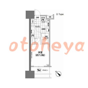 tokyu物件 1 K 13.2万円の図面１