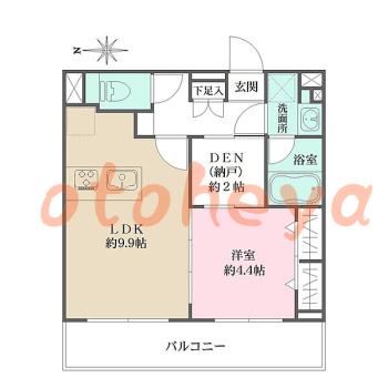 楽器可の賃貸物件 1 LDK 25万円の図面１