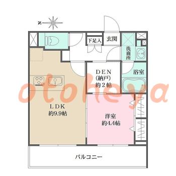 楽器可の賃貸物件 1 LDK 25万円の図面１